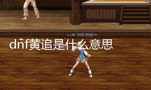 dnf黄追是什么意思 先容dnfdnf私服开服教程中黄追的寄义和用途
