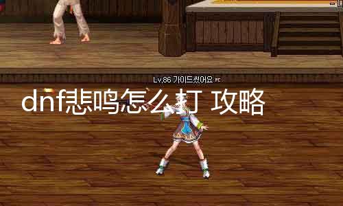 dnf悲鸣怎么打 攻略分享