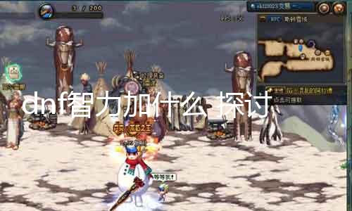 dnf智力加什么 探讨dnf智力脚色加点能力